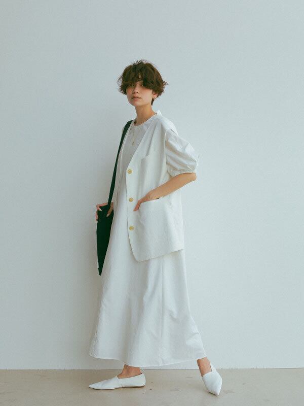 Etre Tokyo バックオープンパフスリーブワンピース Flicka Kobe