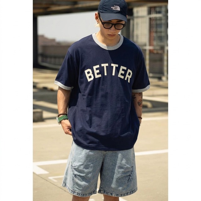 Double letter design Tee C4233