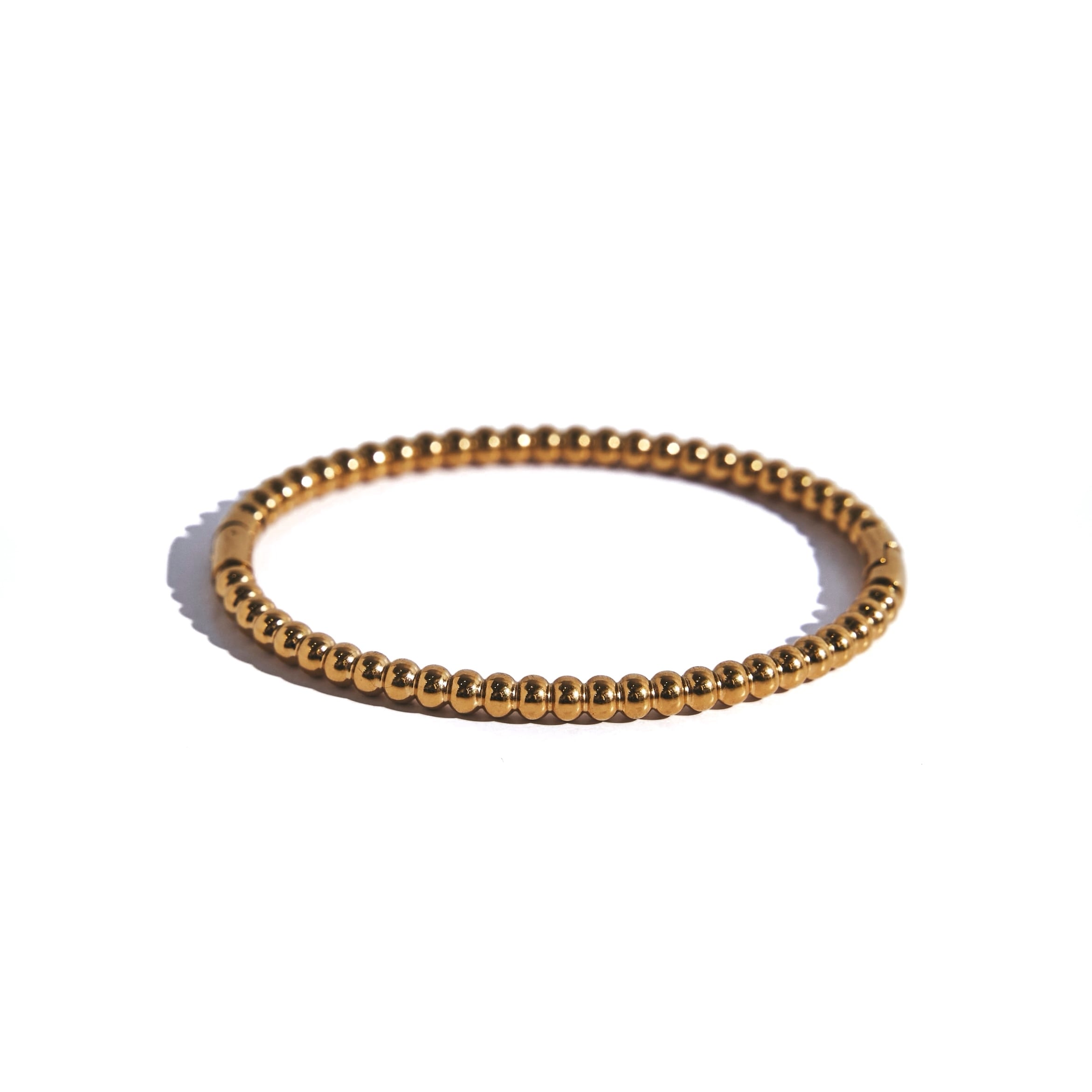 316L Beads open bracelet［GOLD］#b136 | namuel