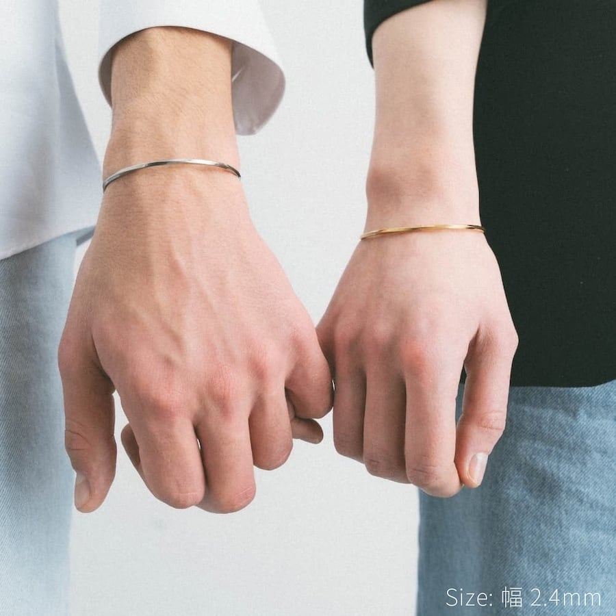 thin twisted bangle（silver）#b43 | garcia