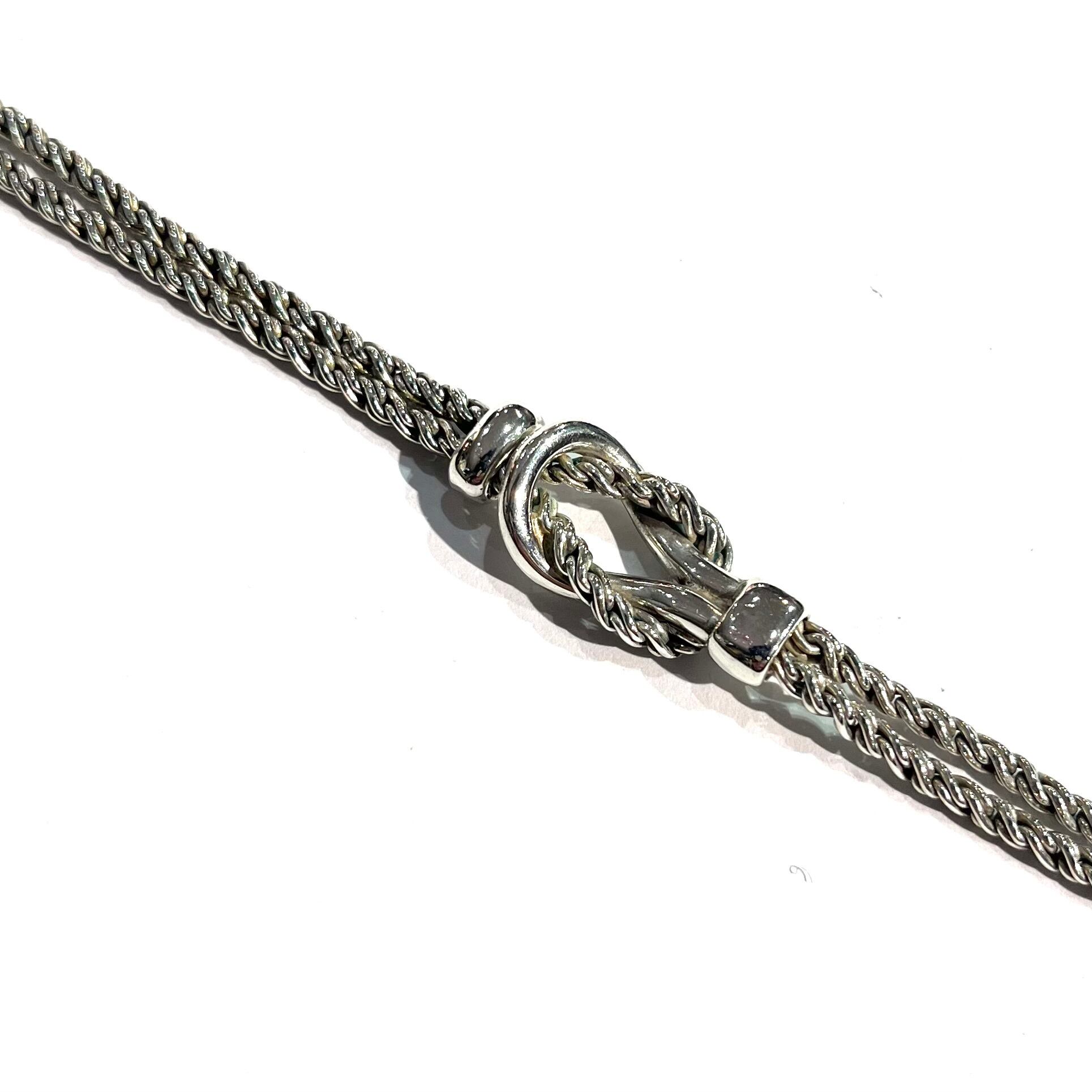 TIFFANY&CO.】1975ツイストノット ブレスレット／シルバー925／2連