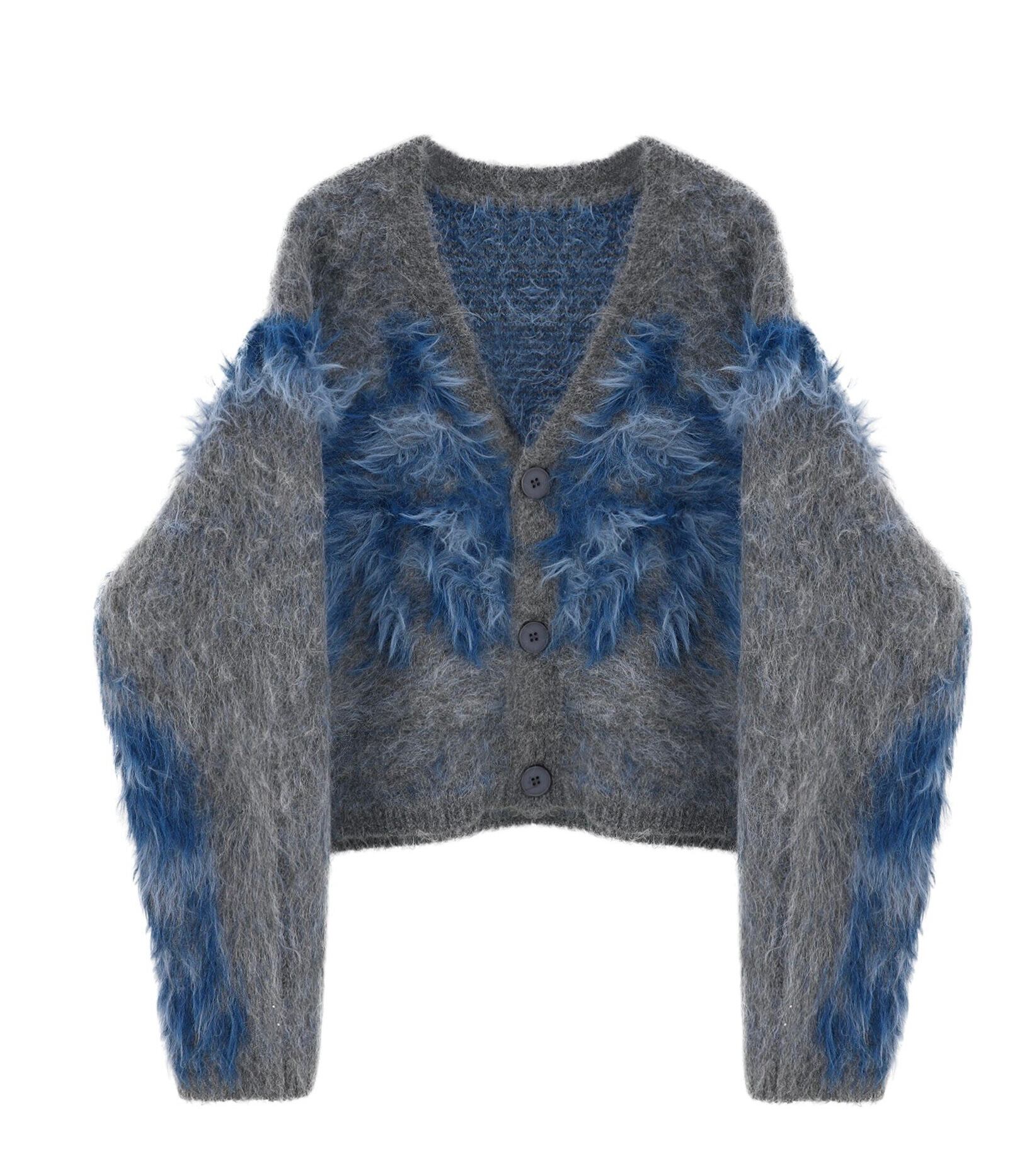 Feather Detail Knit Cardigan