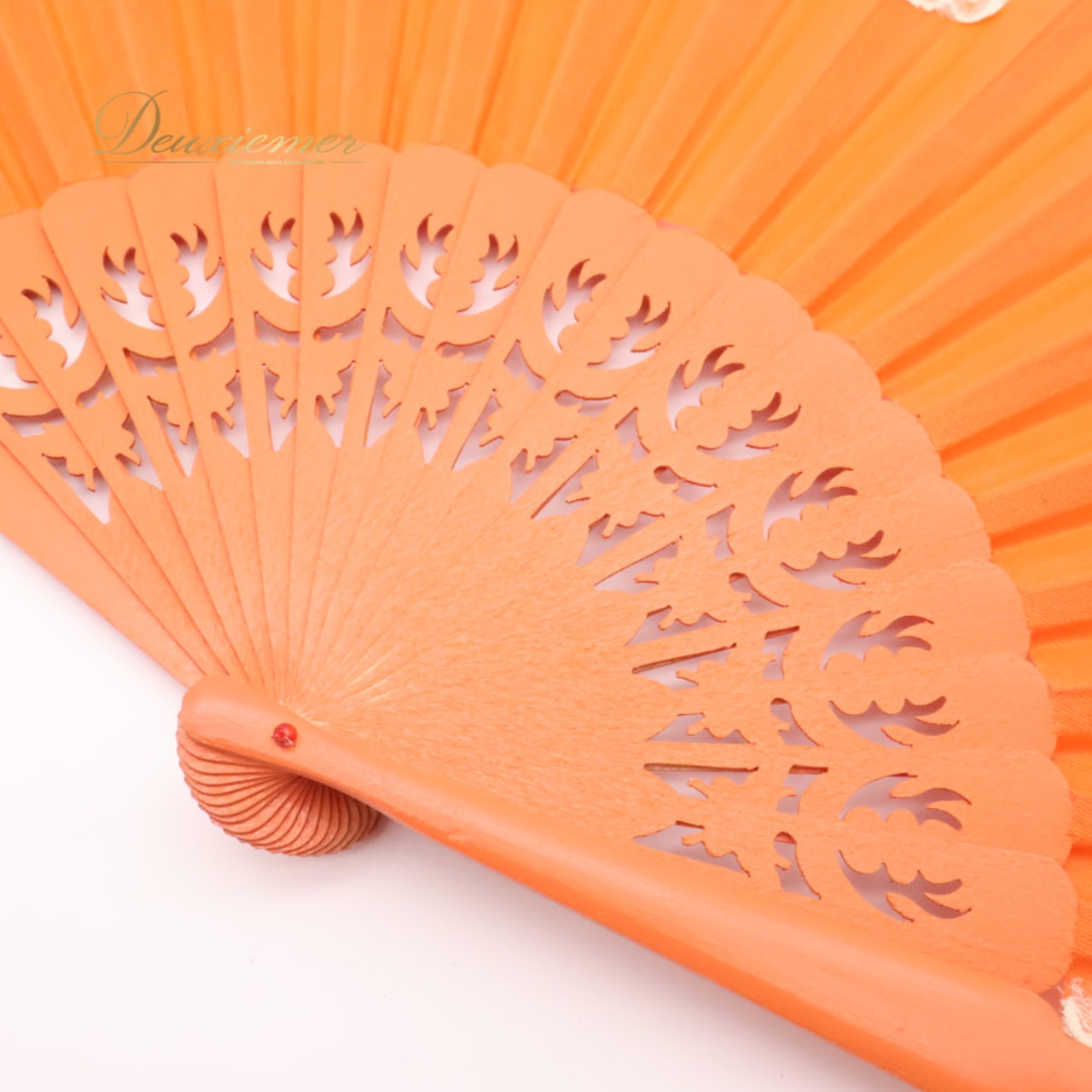フラメンコ 小物 Abanico Español 33cm アバニコ オレンジ系 ホワイト系 レース 扇子 せんす 白 柄 模様 小道具 ダンス小物 華やか 練習 レッスン 舞台 発表会 イベント ダンス ステージ フラメンコ小物 明るい 鮮やか おしゃれ
