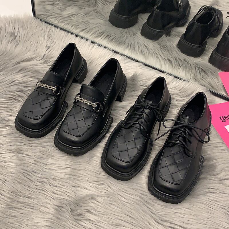 レザースタイルスプリングブラックレッドカジュアル 靴 シューズ ローファー 春物 部族の婦人靴34377779527