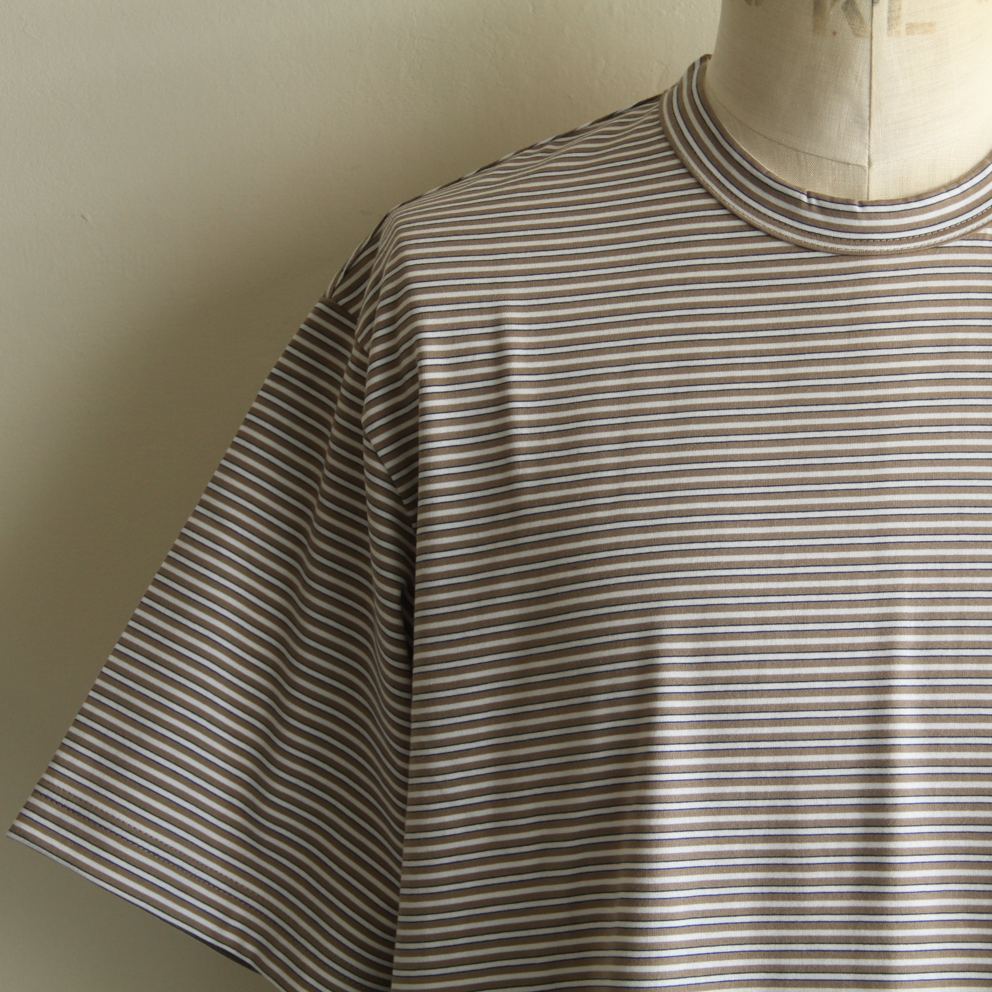 STILL BY HAND Stripe short sleeve
