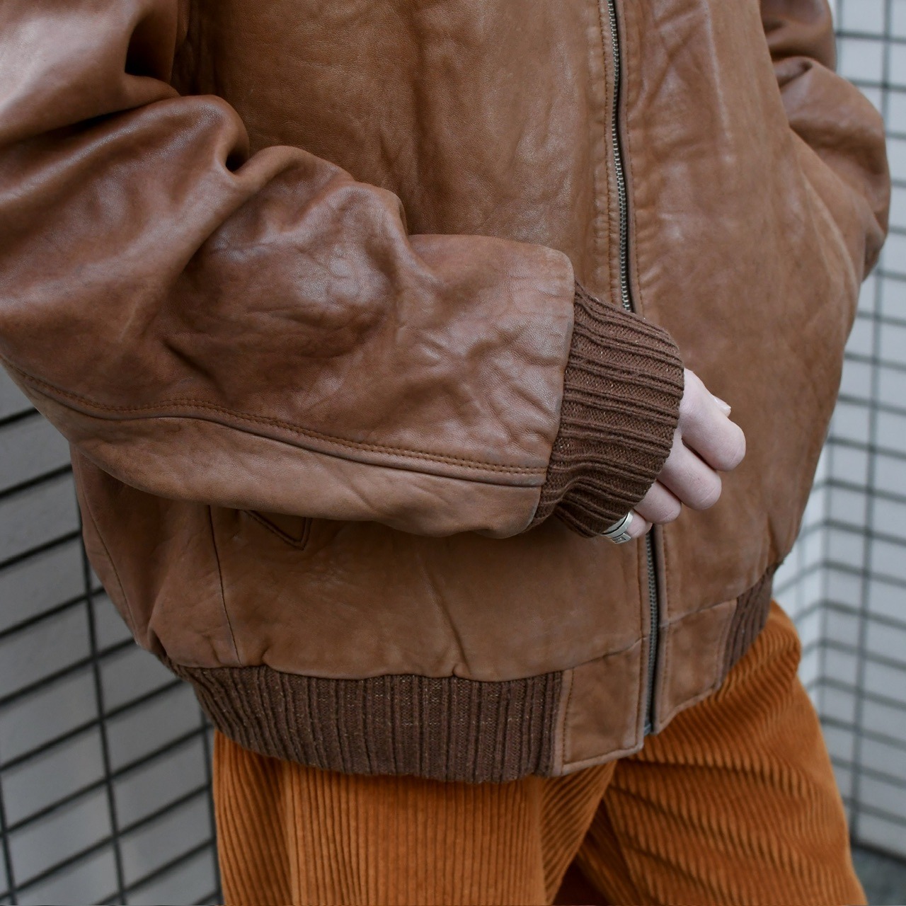 TRAPPER THERMOLITE lining lamb leather blouson