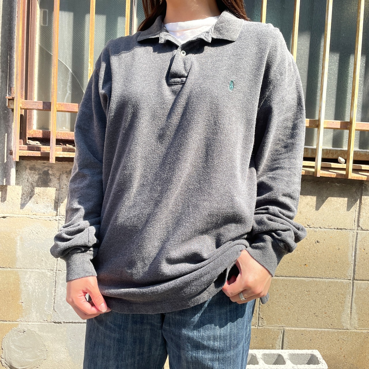 Polo by Ralph Lauren ポロバイラルフローレン 鹿の子 長袖ポロシャツ 