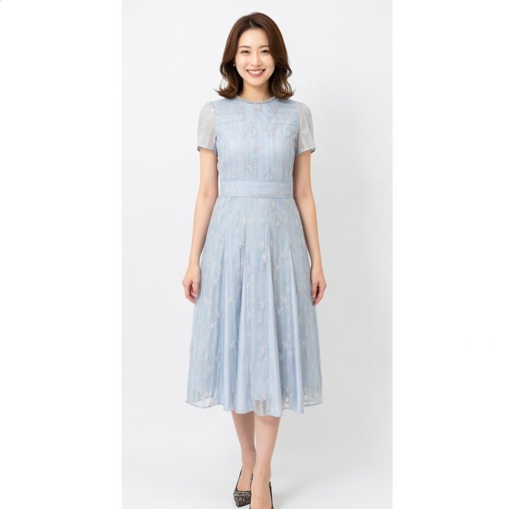 総レース使いフィット&フレアードレス【結婚式お呼ばれ】/浜松ドレスショップ/by6sense in the closet