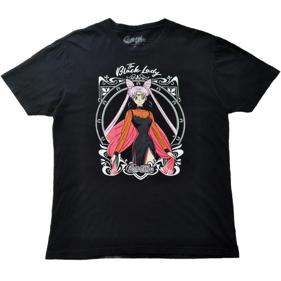 古着 セーラームーン Tシャツ XLサイズ 黒 ブラックレディ 古着 セーラームーン Tシャツ XLサイズ 黒 ブラックレディ
