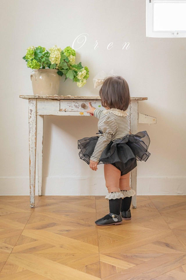 ラスト1 blackS【即納】<OREN>  Marinette organza suit