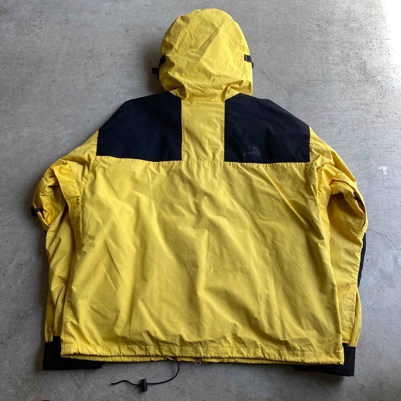 希少 USA製 最初期モデル 90年代 ビンテージ THE NORTH FACE ザ ノースフェイス マウンテンガイドジャケット マウンテンパーカー  GORE-TEX ゴアテックス メンズXL 古着 90s ヴィンテージ ビンテージ イエロー 黄色【アウトドアジャケット】【VC】 | cave