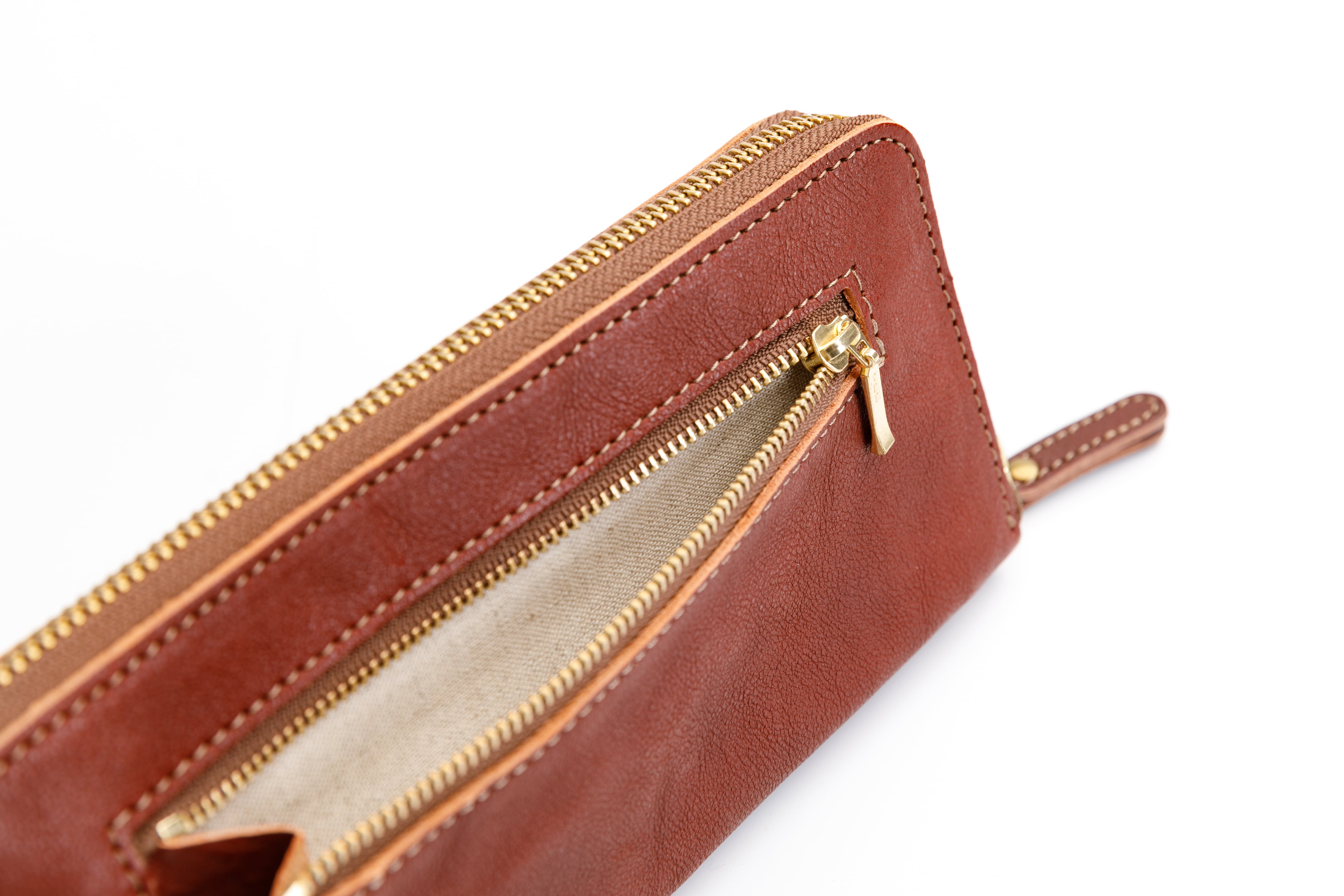 かばん屋さんのラウンドファスナー長財布（ネイビー）本革 オシャレ レディース