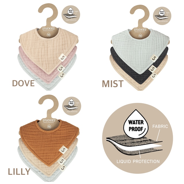 STUCKIES/High Absorbency bibs -3p set