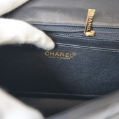 CHANEL シャネル チョコバー ラムスキン チェーン ショルダーバッグ パール ゴールド金具 7番台