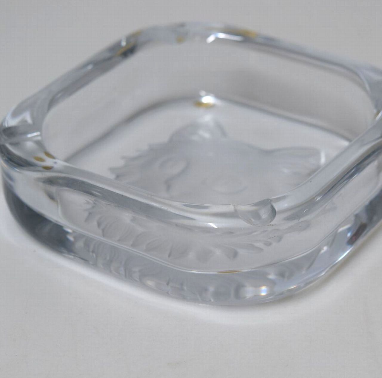 ☆ フランス セーブルクリスタル 猫 アッシュトレイ 灰皿 Cristal De