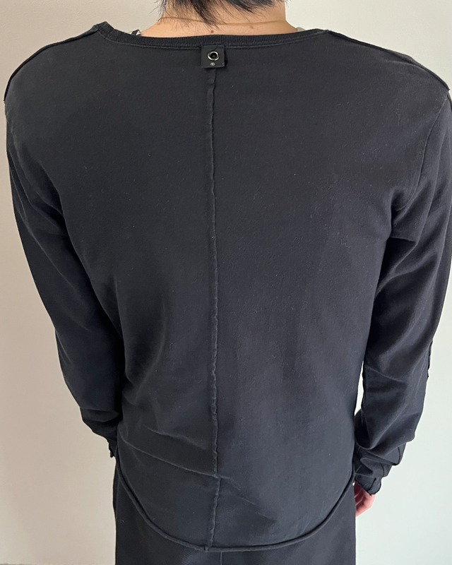 【wjk】basic black long sleeve top
