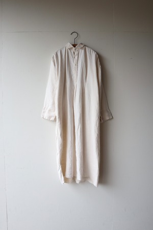 【monoya】antique linen smock shirt one-piece