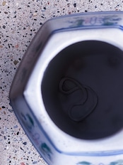 中国製造/ヴィンテージ客家 パステル茶壺