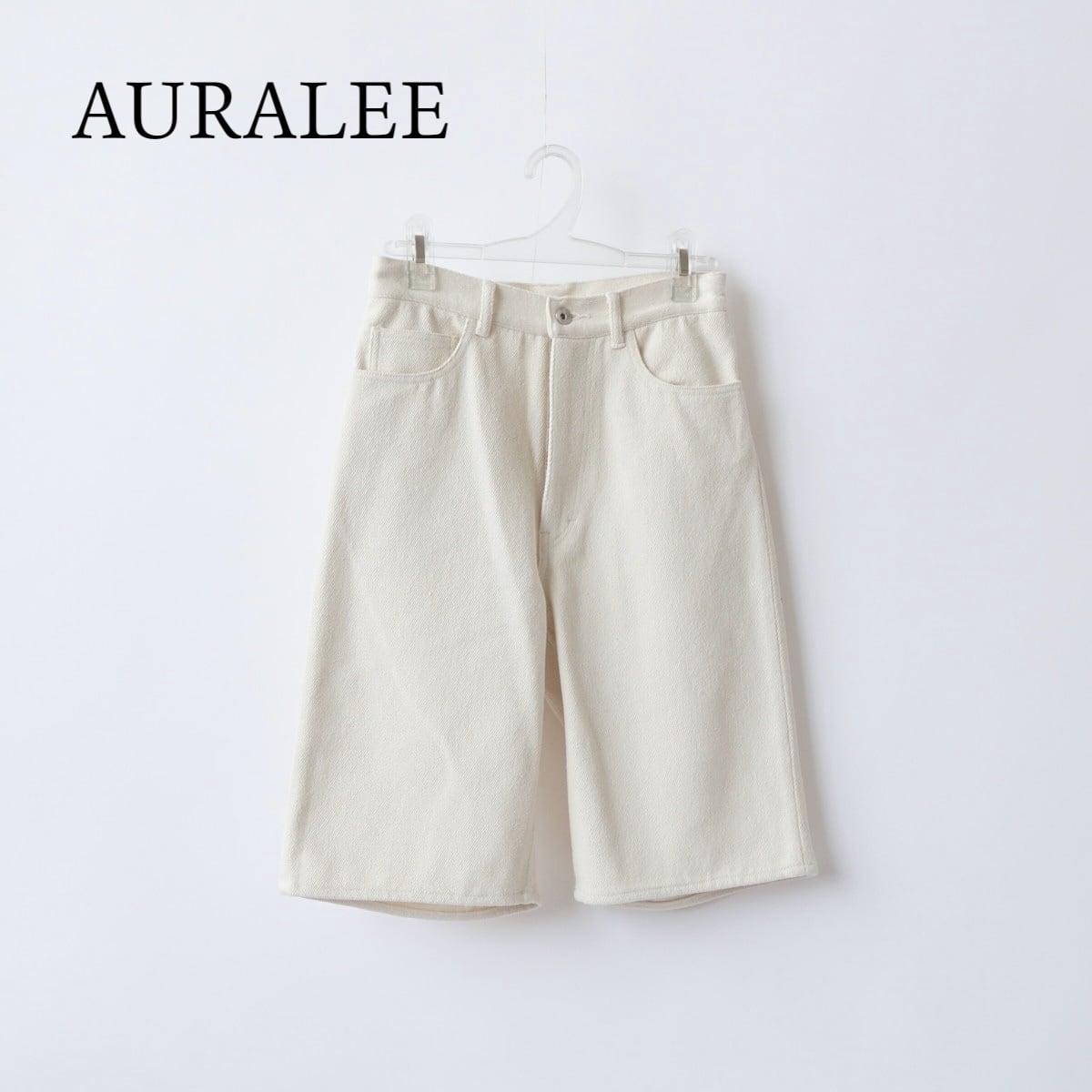 AURALEE/オーラリー・SILK NEP DENIM 5P WIDE SHORTS | a flat shop