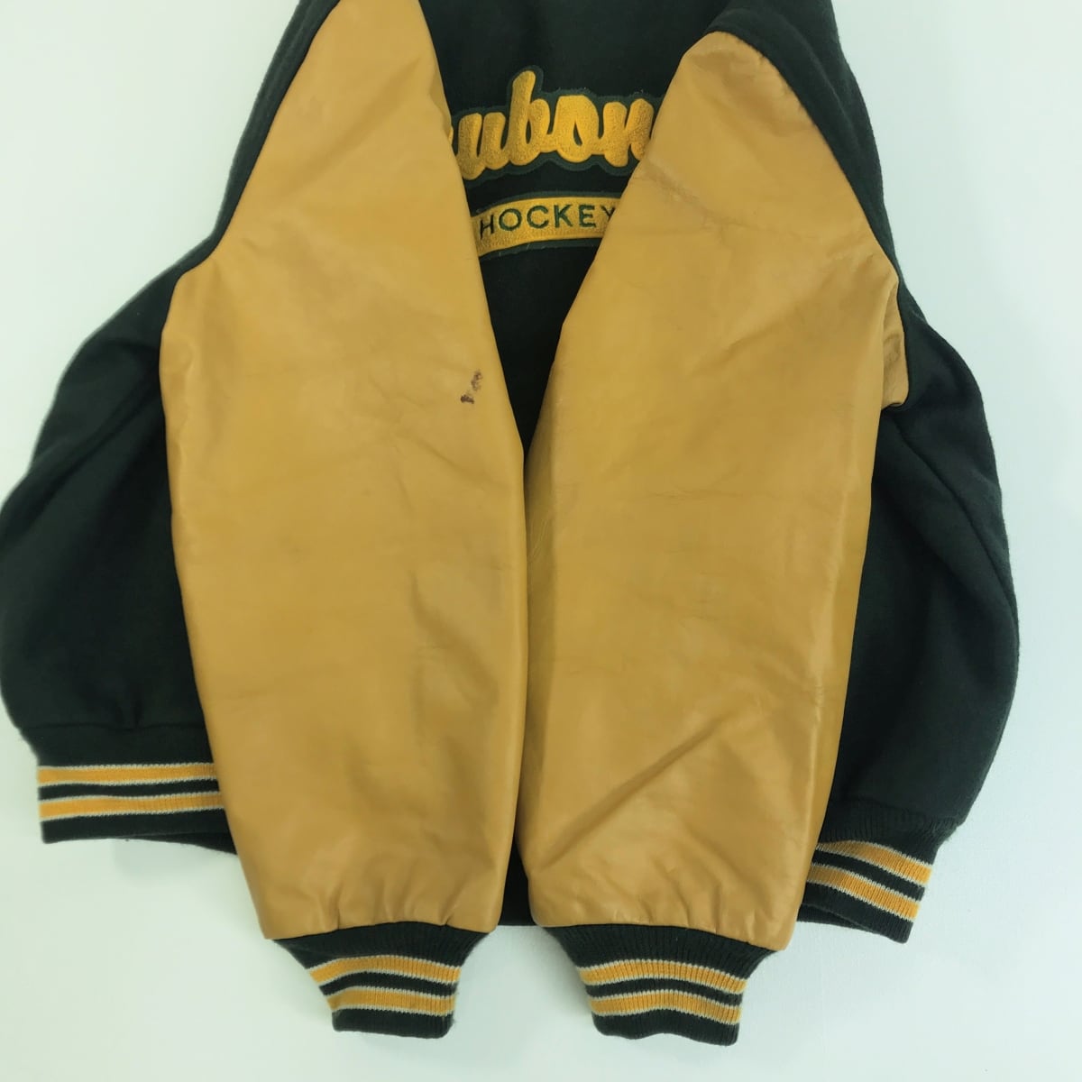 BUTWIN バトウィン 80〜 90年代 USA製 黒タグ 袖革スタジャン ベース