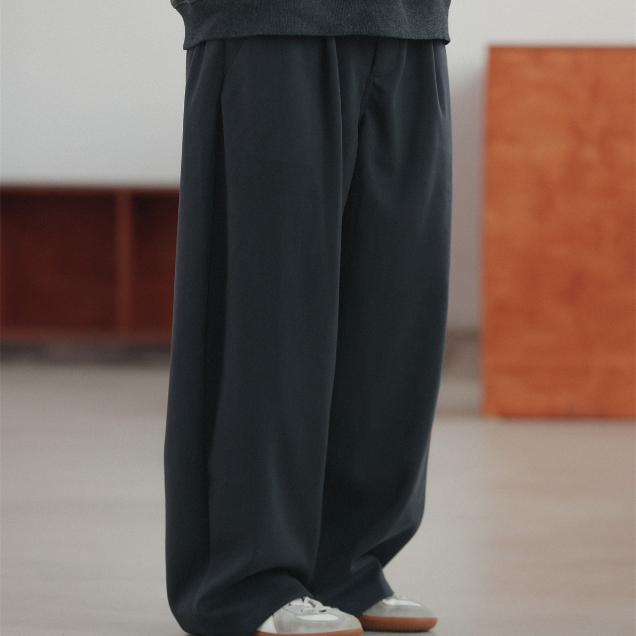 ルーズプリーツ・ワイドトラウザーズ N3457 - 2