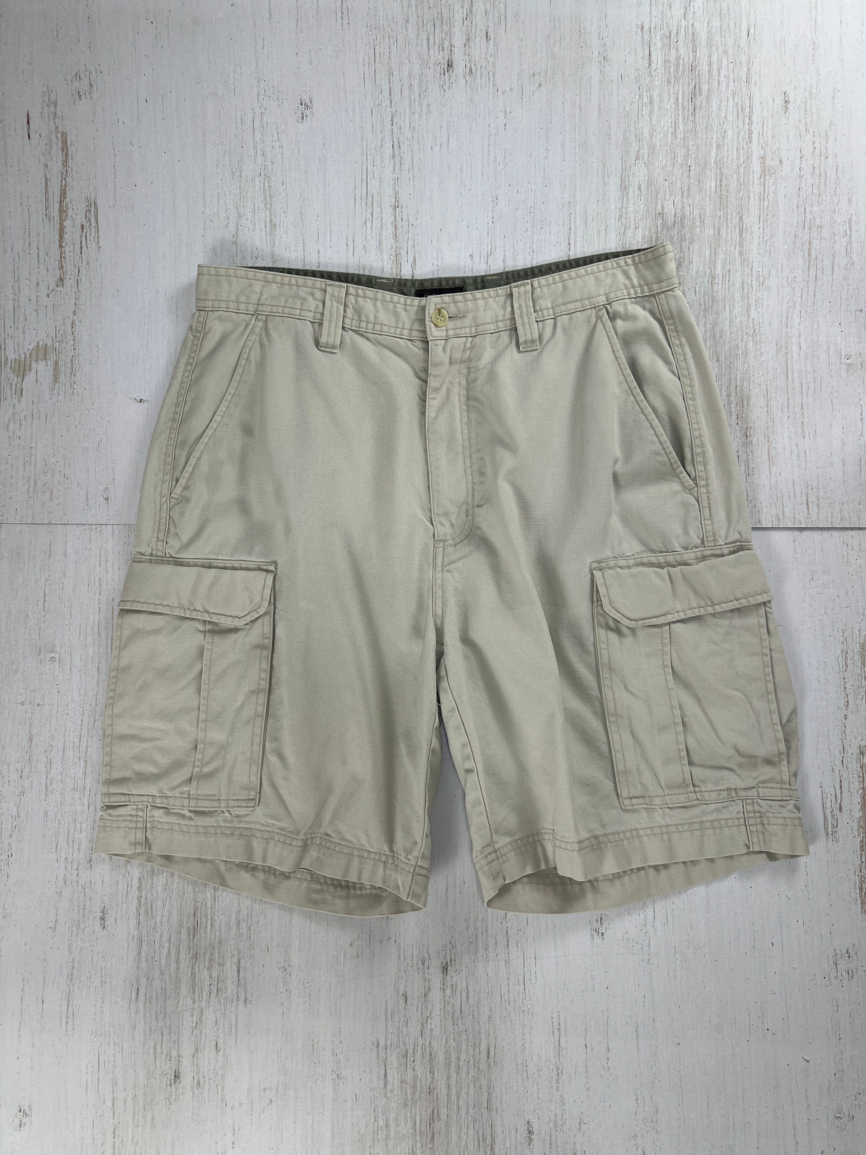 2000's St. John’s Bay Ramie-Cotton Cargo Shorts - Beige 34W #F21