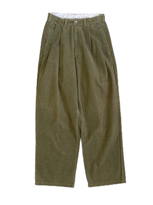 USED POLO by Ralph Lauren 2tuck corduroy pants (26×30) - olive