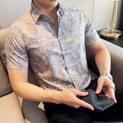 short sleeve printed shirt tops 00294