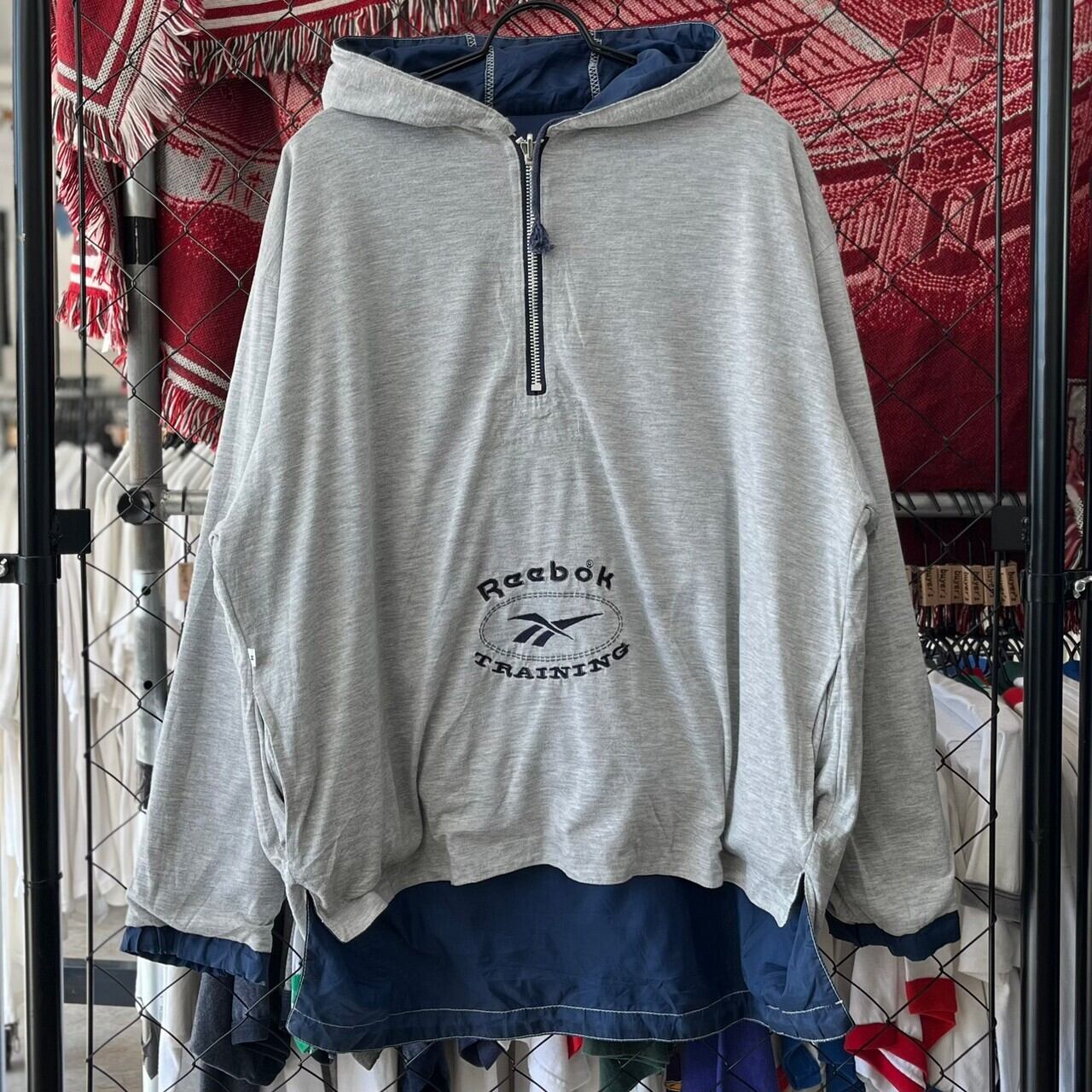 90s Reebok ビンテージ ジャケット アノラック ハーフジップ XL