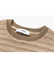 ボーダー柄クルーネック半袖Tシャツ　S0452
