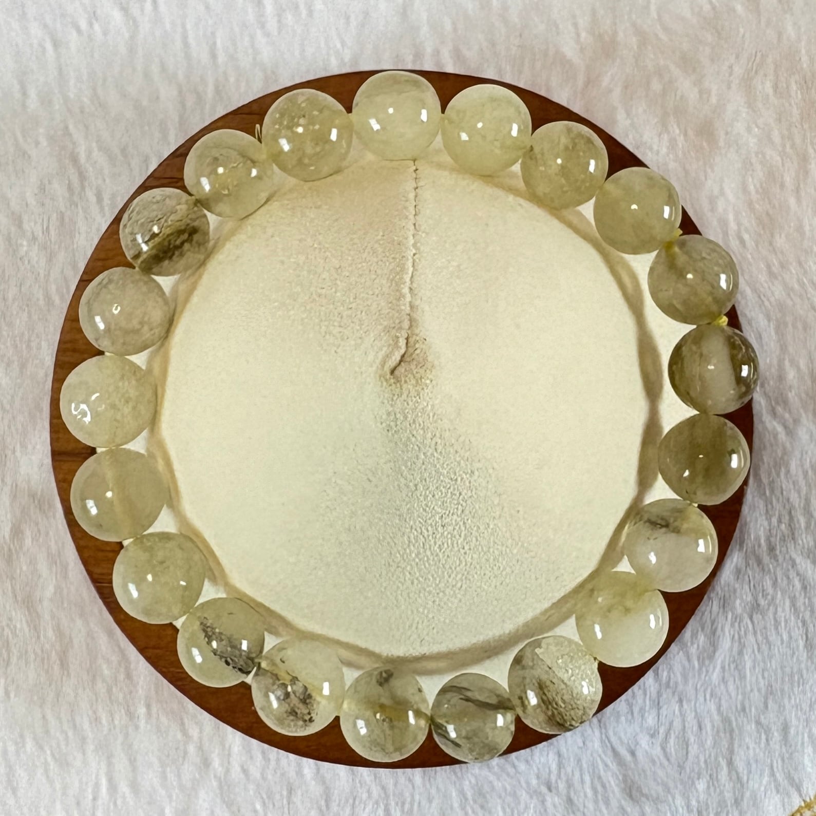 リビアングラス エジプト産 丸珠10㎜、内周17㎝