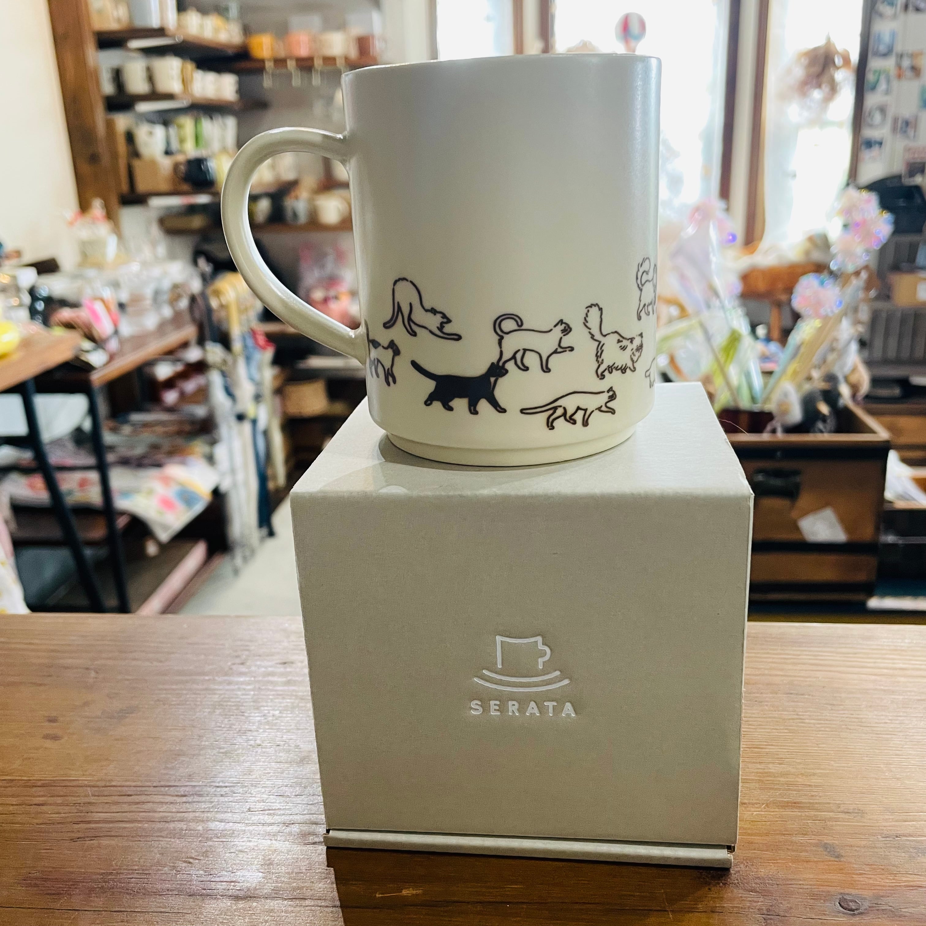 マグカップ｜猫がとことこ歩くマグ  美濃焼 猫 ねこ ネコ 猫雑貨 猫グッズ かわいい プレゼント 贈り物 おうち時間 おうちカフェ