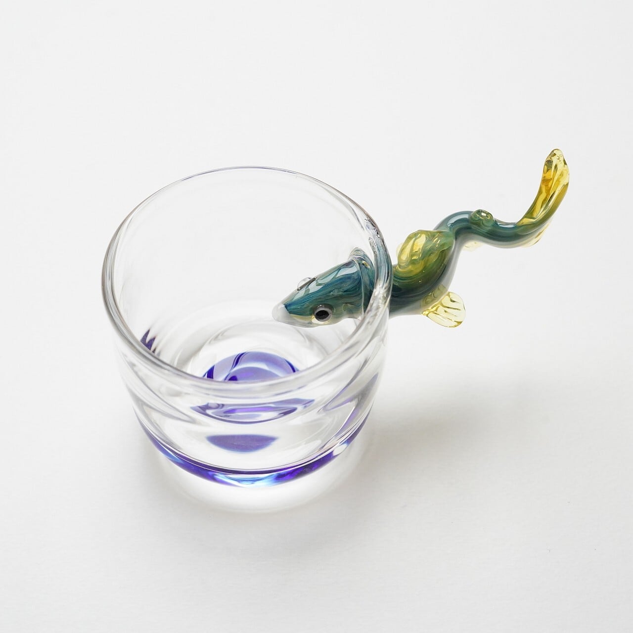 竹川久仁子】耐熱ガラス あゆぐい吞み T-17-A | ろにせら ギャラリーと