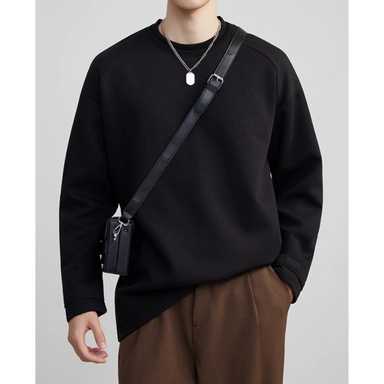 クルーネック カジュアルスウェット af0408