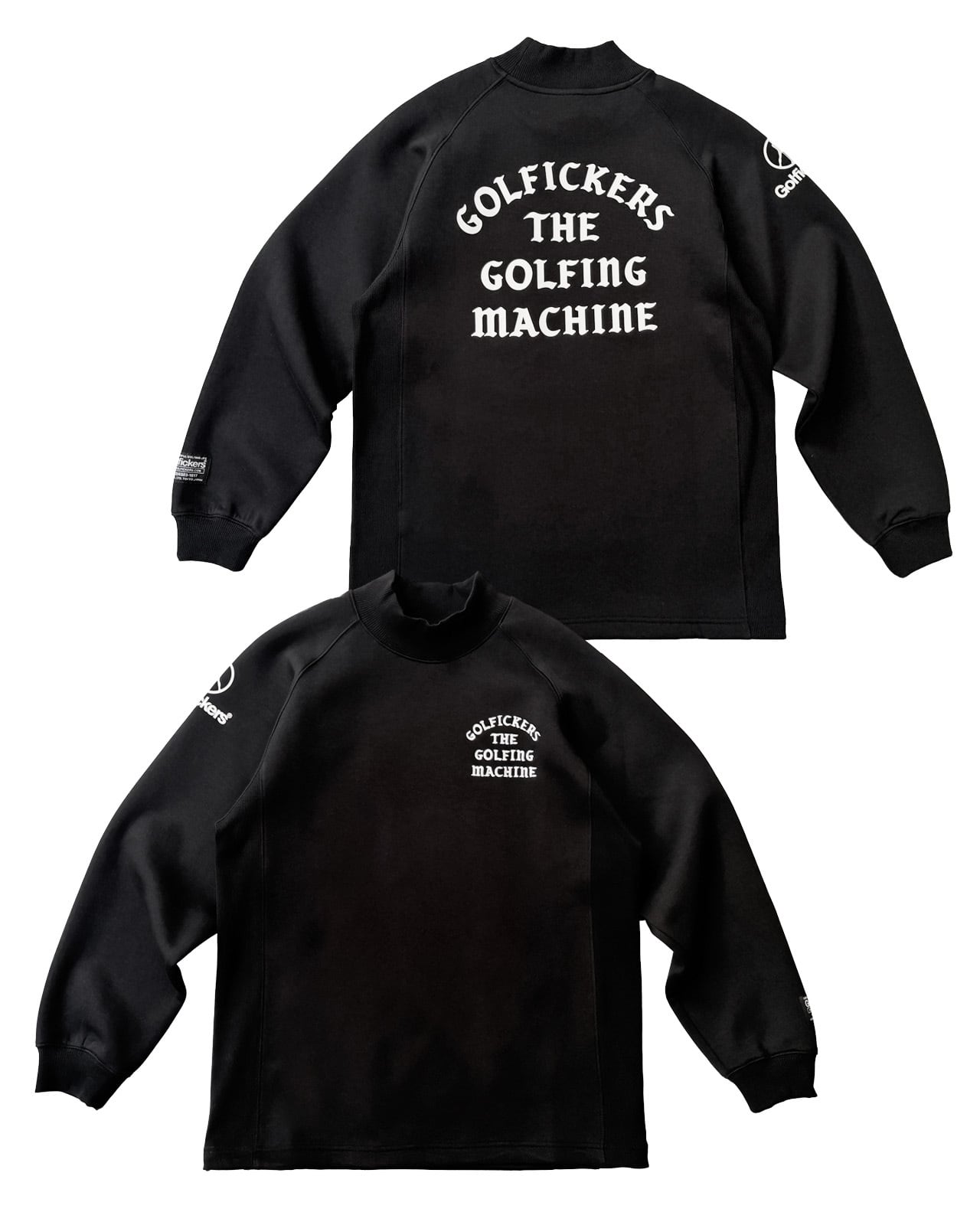 HOLE 603] Sports Mix Mock Neck -Black- | Golfickers