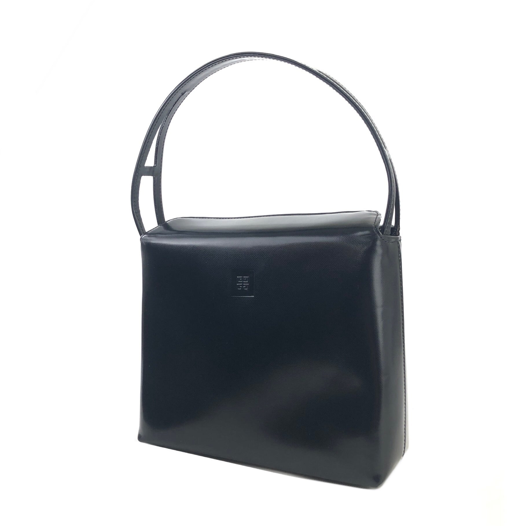 GIVENCHY ジバンシー　バッグ　ハンドバッグ　レザー　ヴィンテージバッグ GIVENCHY ジバンシィ ロゴ レザー ミニバッグ ハンドバッグ ブラック