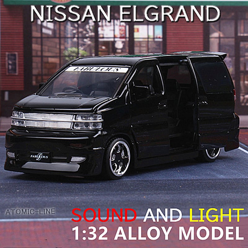 ニッサン 日産 エルグランド 1/32 ミニカー 全3色 ライト点灯 エンジン ニッサン 日産 エルグランド 1/32 ミニカー 全3色 ライト点灯 エンジン