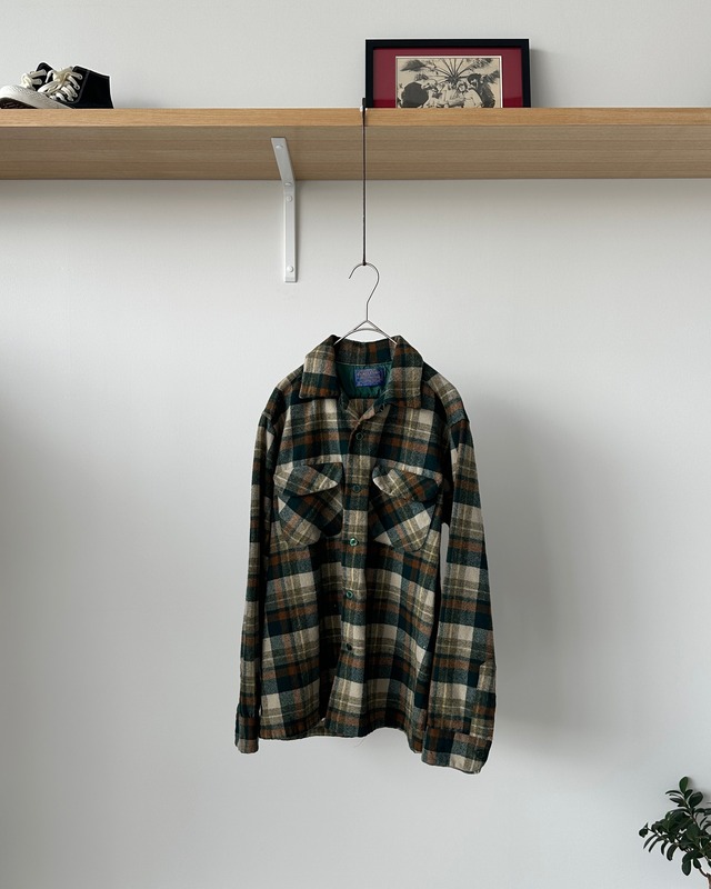 -Pendleton- Vintage 70s M Board Shirt made in USA