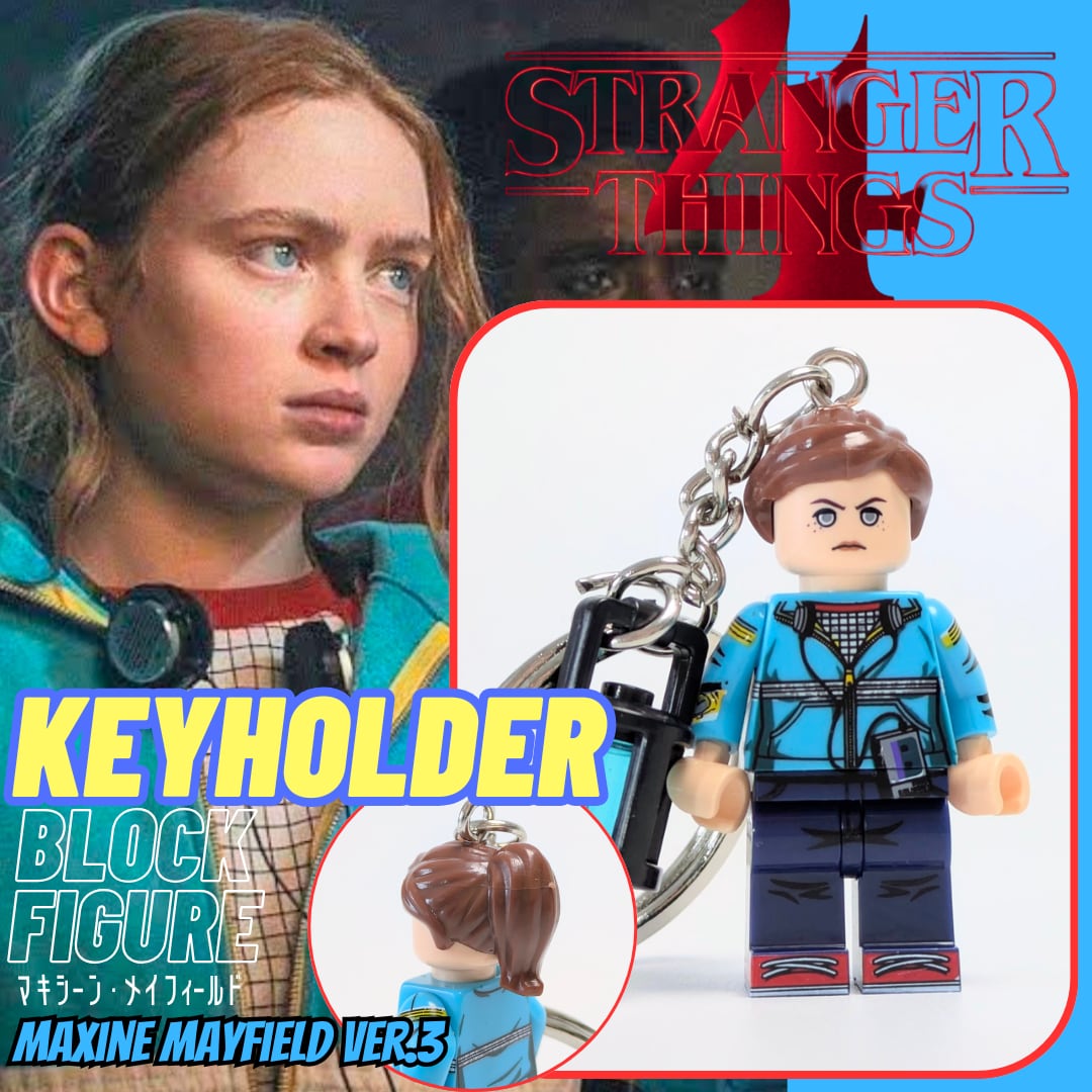 ★ブロックフィギュアキーホルダー★【 Stranger Things / ストレンジャーシングス 】 マキシーン・メイフィールド / マックス ver.3 〚アメリカン雑貨 アメトイ〛