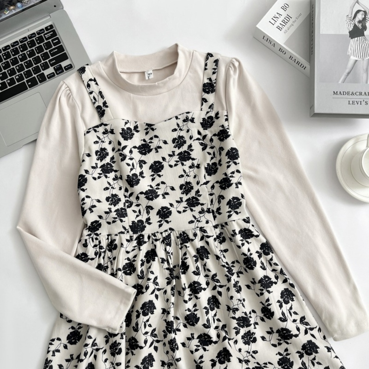 レイヤード風ワンピース