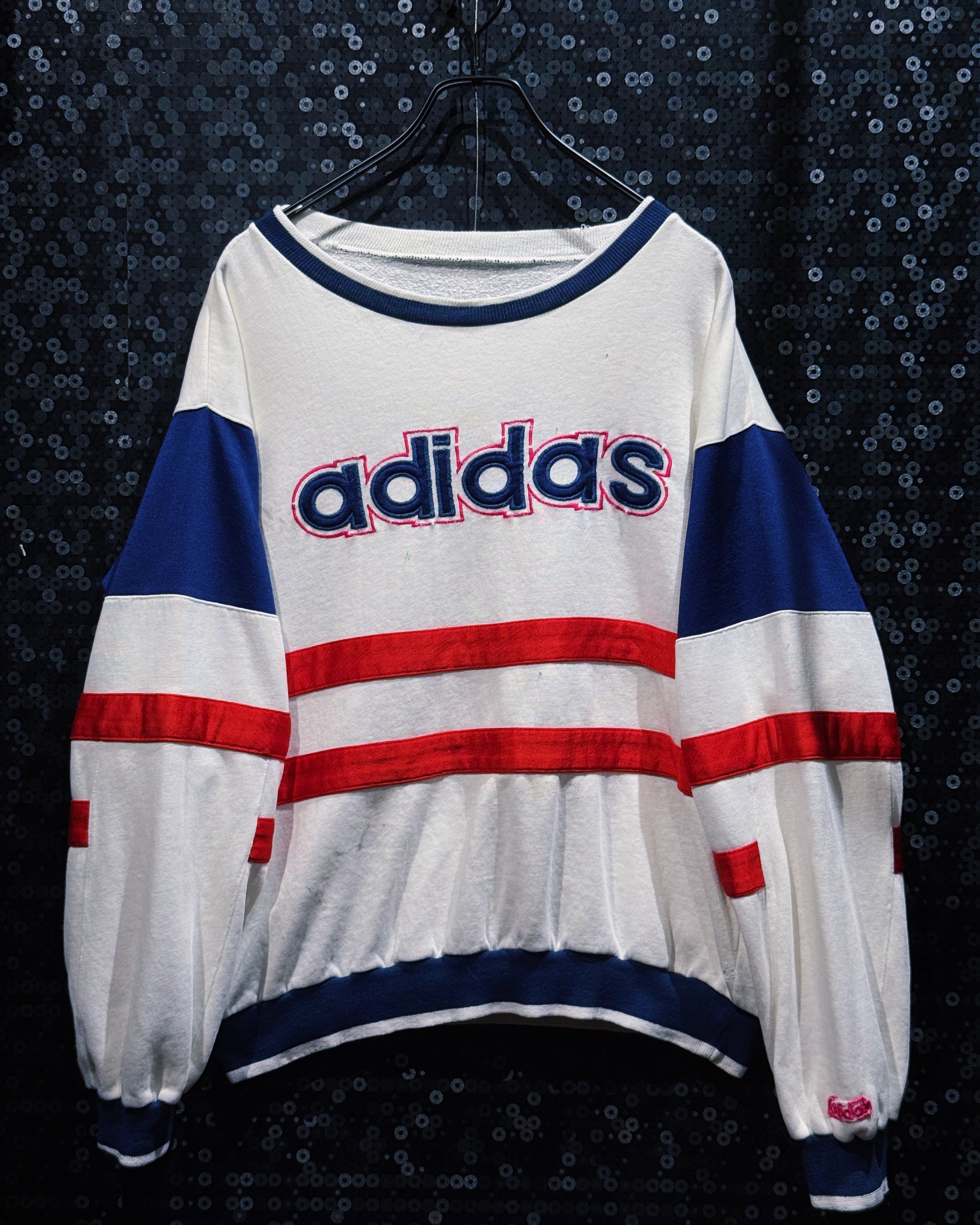 【ÆIEM】"adidas"vintage multicolored blocking sweat