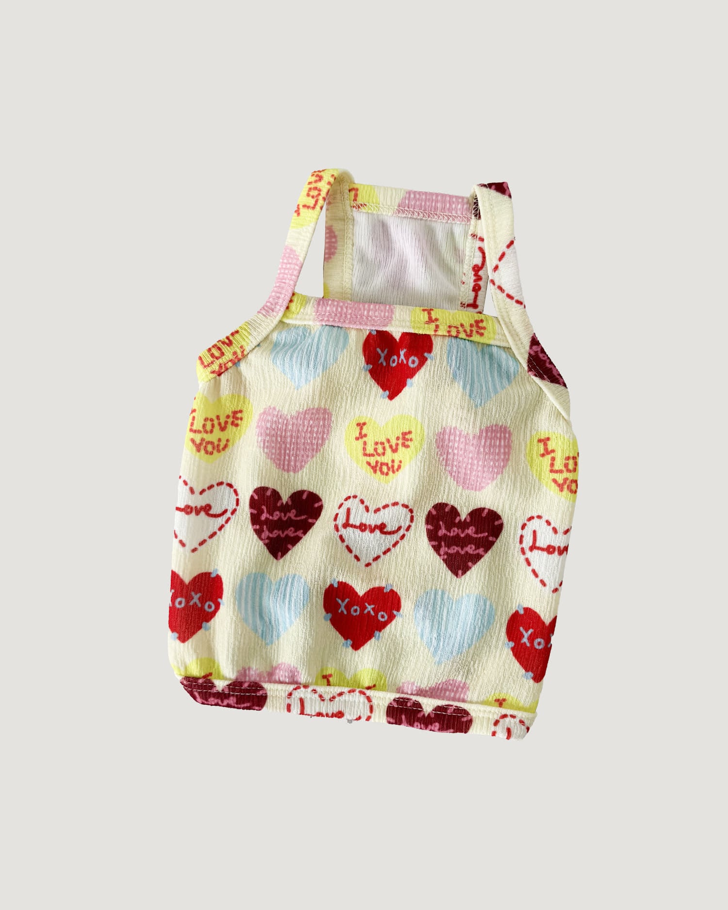 予約【cote a cote】Heart Patchwork Crop Top