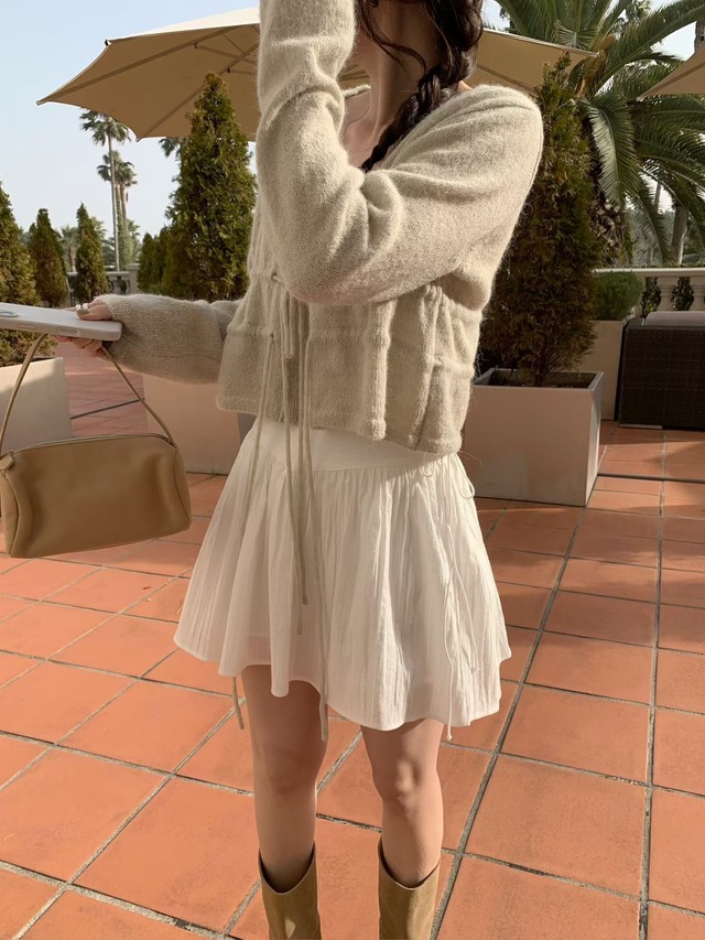 (予約) mellounge  / Alpha string cardigan 3color