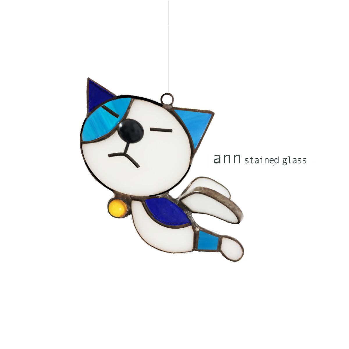 ステンドグラス 飛ぶ猫 | ann stained glass