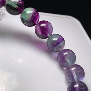 f95多彩な濃い色合い✩グラデーションフローライトブレスレット