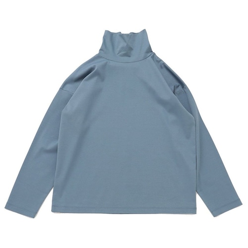 San Joaquin Cotton Smooth Turtle Neck Pullover Ash Blue