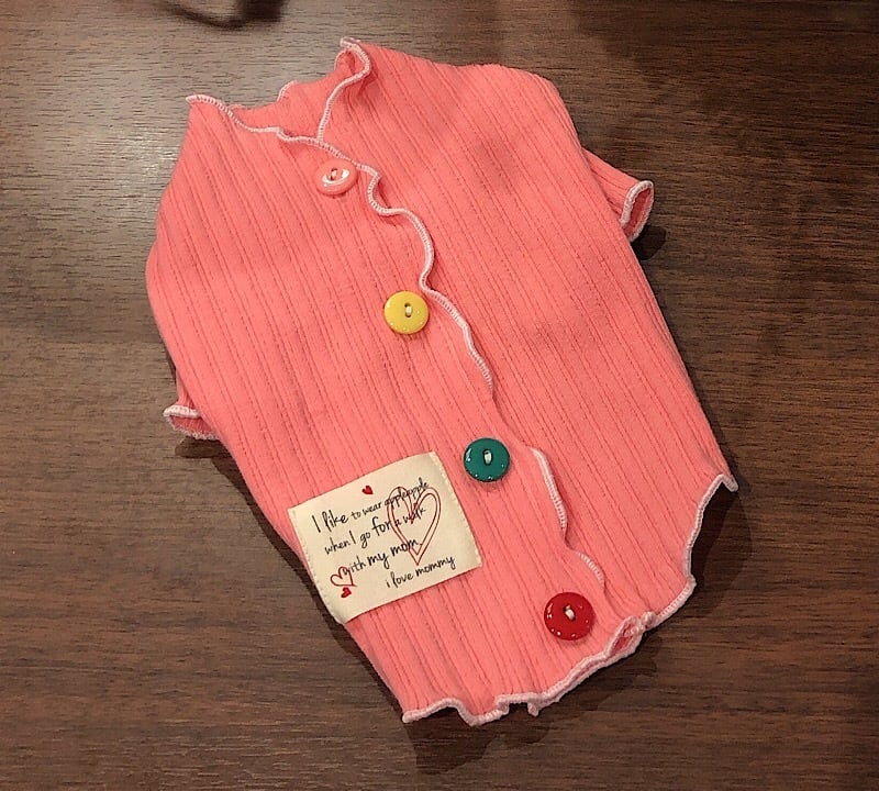 【SALE】カラフルボタンカーディガン S~XL 3color  /  犬服 ドッグウェア 犬の服 ペット用品 犬 小型犬 中型犬 b53