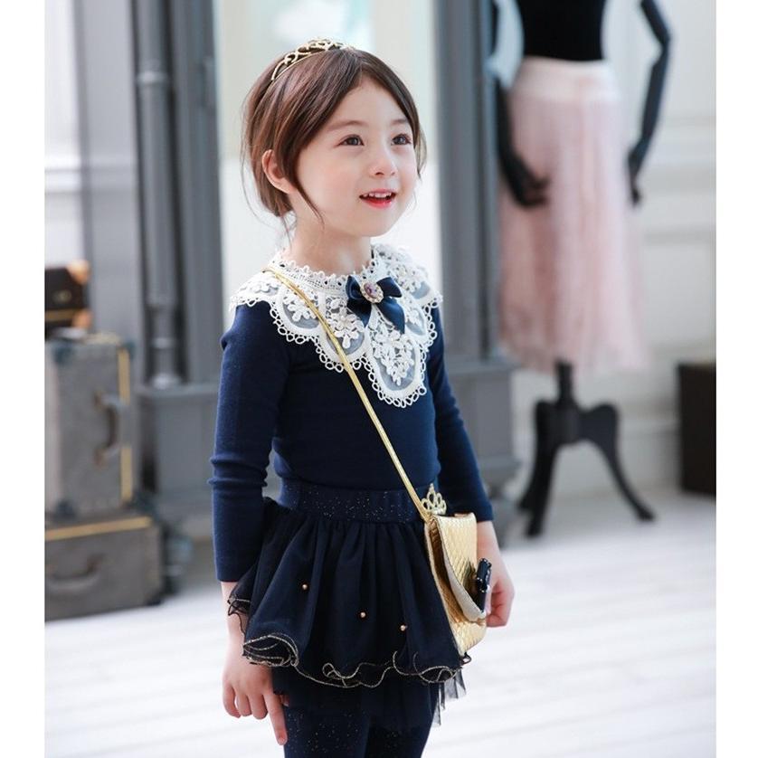 SALE 冬物胸元レーストップス 韓国子供服 | 子ども服ヴェルデ