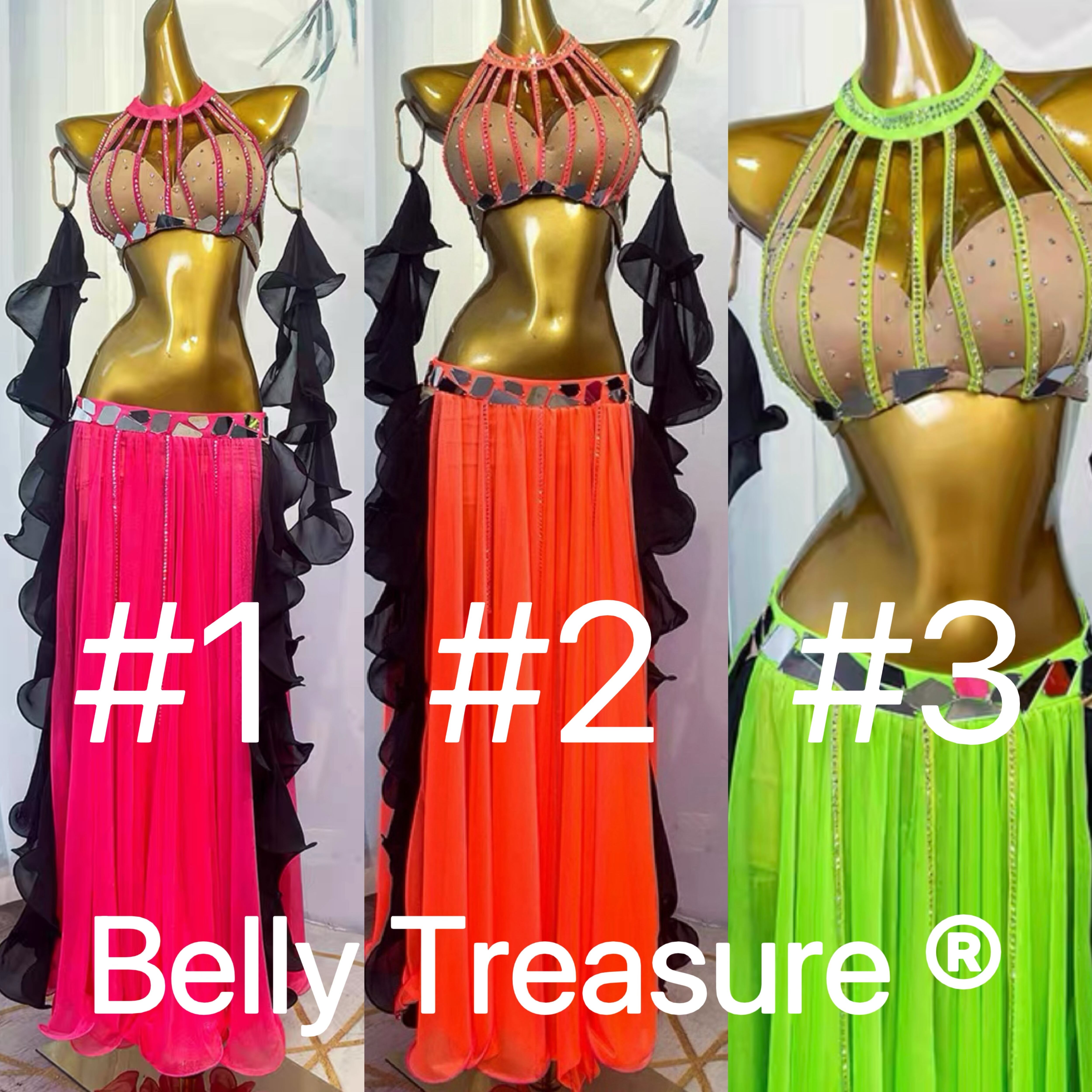3カラー ベリーダンス衣装 WZY 006 202401 | Belly Treasure®︎
