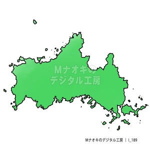 少しゆるい山口県地図　A slightly loose map of Yamaguchi Prefecture